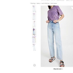 Levi's Ribcage Straight Ankle Sz 26 (Light Wash)